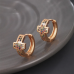 Elegante Creolen mit Kreuzdesign – Rosévergoldet