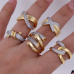 Verstellbarer Zirkon-Ring – 18K vergoldet