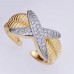 Verstellbarer Zirkon-Ring – 18K vergoldet