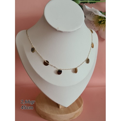  14K Goldkette – Plättchen Design 