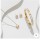    Modernes Schmuckset in Weiß & Gold – 18K vergoldet 