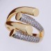 Verstellbarer Zirkon-Ring – 18K vergoldet